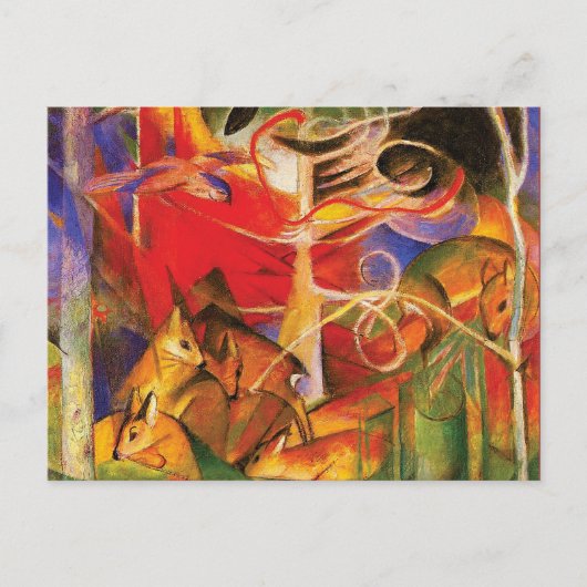 Deer in Forest von Franz Marc Postkarte (Vorderseite)