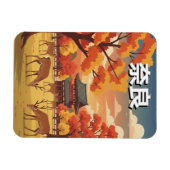 Deer in Nara Park Japan Travel Magnet (Horizontal)