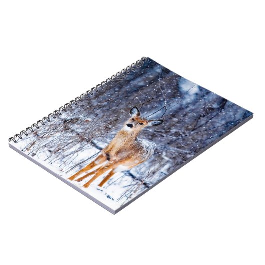 Deer in the Snow Notizblock (Linke Seite)