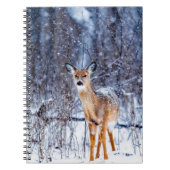 Deer in the Snow Notizblock (Vorderseite)