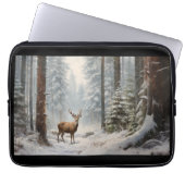 Deer In Winter Electronics Bag Laptopschutzhülle (Vorderseite)