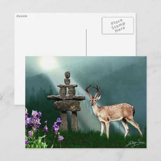 DEER & INUKSHUK Collection Postkarte (Vorne/Hinten)