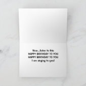 DEER IST **SINGING** FREUNDLICH GEBURTSTAG AN "SIE KARTE (Innenseite)