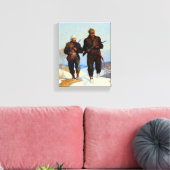 Deer Junters von Newell Convers Wyeth Leinwanddruck (Insitu (Wohnzimmer))