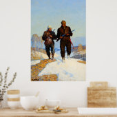 Deer Junters von Newell Convers Wyeth Poster (Küche)