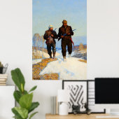 Deer Junters von Newell Convers Wyeth Poster (Heimbüro)