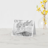 Deer Kiss Karte (Gelbe Blume)