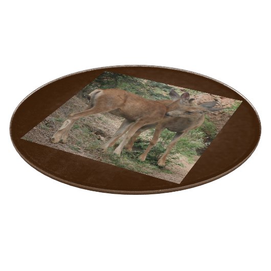 Deer Kissing Schneidebrett (Ecke)