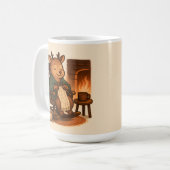 Deer Knitting Scarf Kaffeetasse (Vorderseite Links)