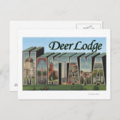 Deer Lodge, Montana - Große Briefszenen Postkarte (Vorne/Hinten)