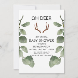 Deer Lumberjack Baby Shower Einladung