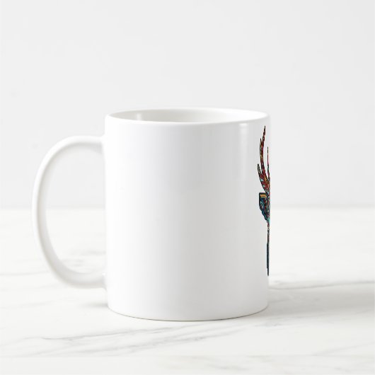 Deer Mandala Kaffeetasse (Links)
