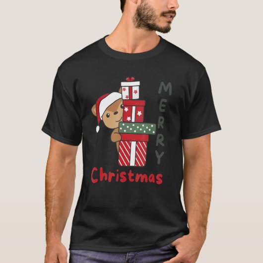 Deer Merry Christmas Winter Deer Christmas T-Shirt (Vorderseite)