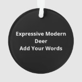 Deer Modern Artistic Design Ornament (Rückseite)