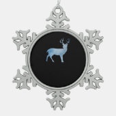 Deer Modern Artistic Design Schneeflocken Zinn-Ornament (Vorderseite)