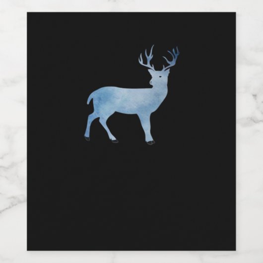Deer Modern Artistic Design  Weinetikett (Einzelnes Label)