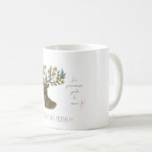 Deer Mug with Flower Antlers – Spring Coffee Cup Kaffeetasse (VorderseiteRechts)