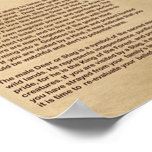 DEER MYTHOLOGY POSTER (Ecke)