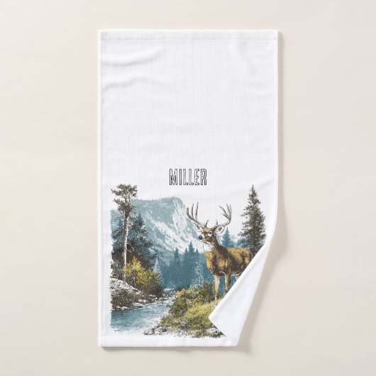 Deer Nature Badhandtuch Set (Handtuch)