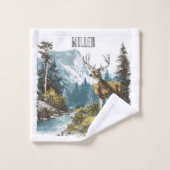 Deer Nature Badhandtuch Set (Waschlappen)