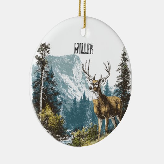 Deer Nature  Keramik Ornament (Rechts)