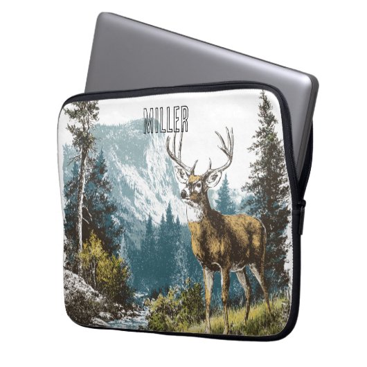 Deer Nature  Laptopschutzhülle (Vorderseite Links)