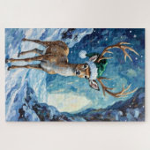 Deer of the Icy Christmas Cave Hat Puzzle (Horizontal)