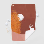 Deer on Moon Lit Hill Golfhandtuch (Insitu)