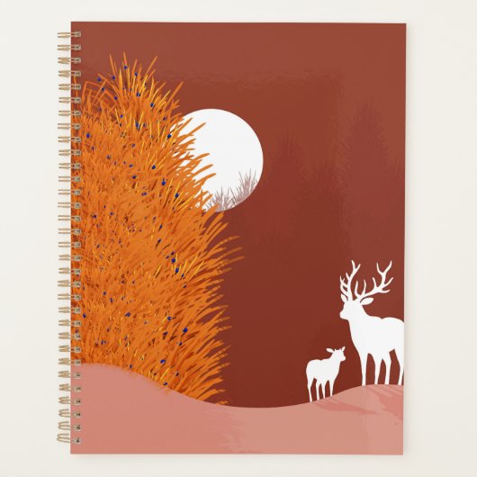 Deer on Moon Lit Hill Planer (Vorderseite)