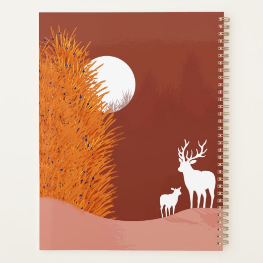 Deer on Moon Lit Hill Planer (Rückseite)