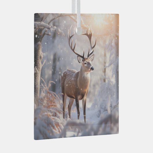 Deer Ornament Aus Glas (Vorderseite Rechts)