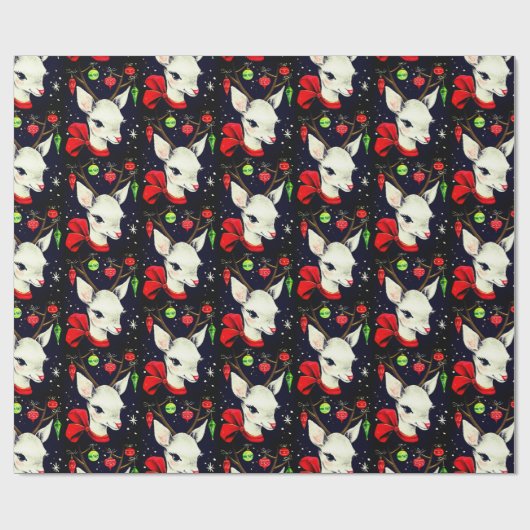 Deer Pattern Retro Weihnachtsgeschenk Geschenkpapier (Flach)