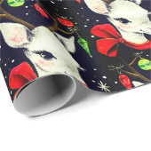 Deer Pattern Retro Weihnachtsgeschenk Geschenkpapier (Rolleneckpunkt)