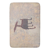 Deer Petroglyph Rinconada Canyon NM Badematte (Vorderseite Vertikal)