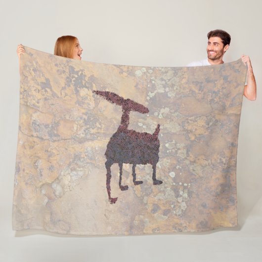 Deer Petroglyph Rinconada Canyon NM Fleecedecke (Beispiel)