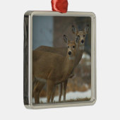 Deer Photo Ornament  Aus Metall (Rechts)