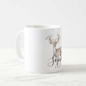 Deer Pink Flowers Kaffeetasse (Vorderseite Links)