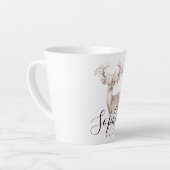 Deer Pink Flowers Milchtasse (Linke Ecke)