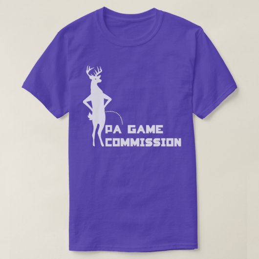 Deer pissen auf PA Game Kommission T-Shirt (Design vorne)