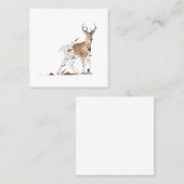 Deer Polygon Art Quadratische Visitenkarte (Vorne/Hinten)