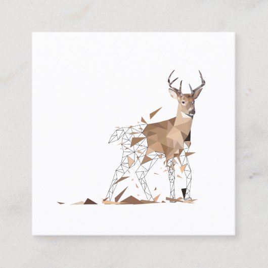 Deer Polygon Art Quadratische Visitenkarte (Vorderseite)