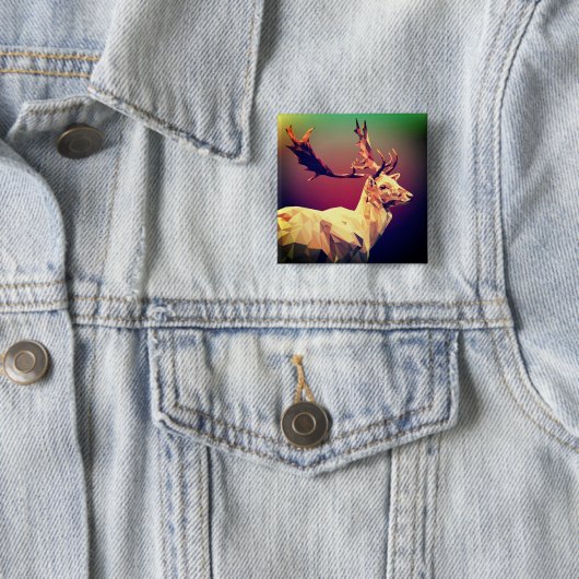 Deer Polygon Design Button (Beispiel)