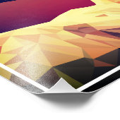 Deer Polygon Design Fotodruck (Ecke)