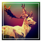 Deer Polygon Design Poster (Vorderseite)