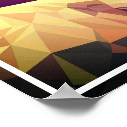 Deer Polygon Design Poster (Ecke)