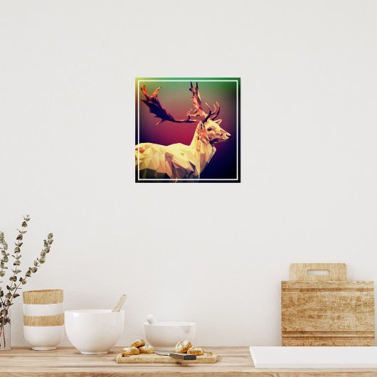 Deer Polygon Design Poster (Küche)