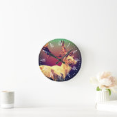 Deer Polygon Design Runde Wanduhr (Zuhause)