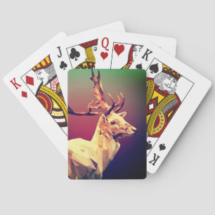 Deer Polygon Design Spielkarten
