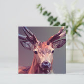 Deer Polygons Art Design Graphic Animal Stag Postc (Stehend Vorderseite)