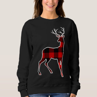 Deer Red Buffalo Kariert Fawn Elk Stag Matching PJ Sweatshirt